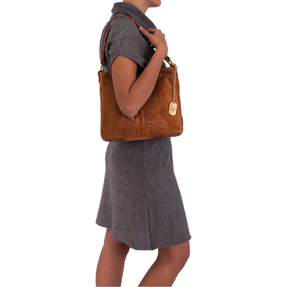 Anna Morellini Brown Leather Snakeskin Hobo bag / Linda- WB123364-CUOIO (26)